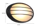 TRIO Leuchten Außen-Wandleuchte Oval Gitterlampe Schwarz Bild 4