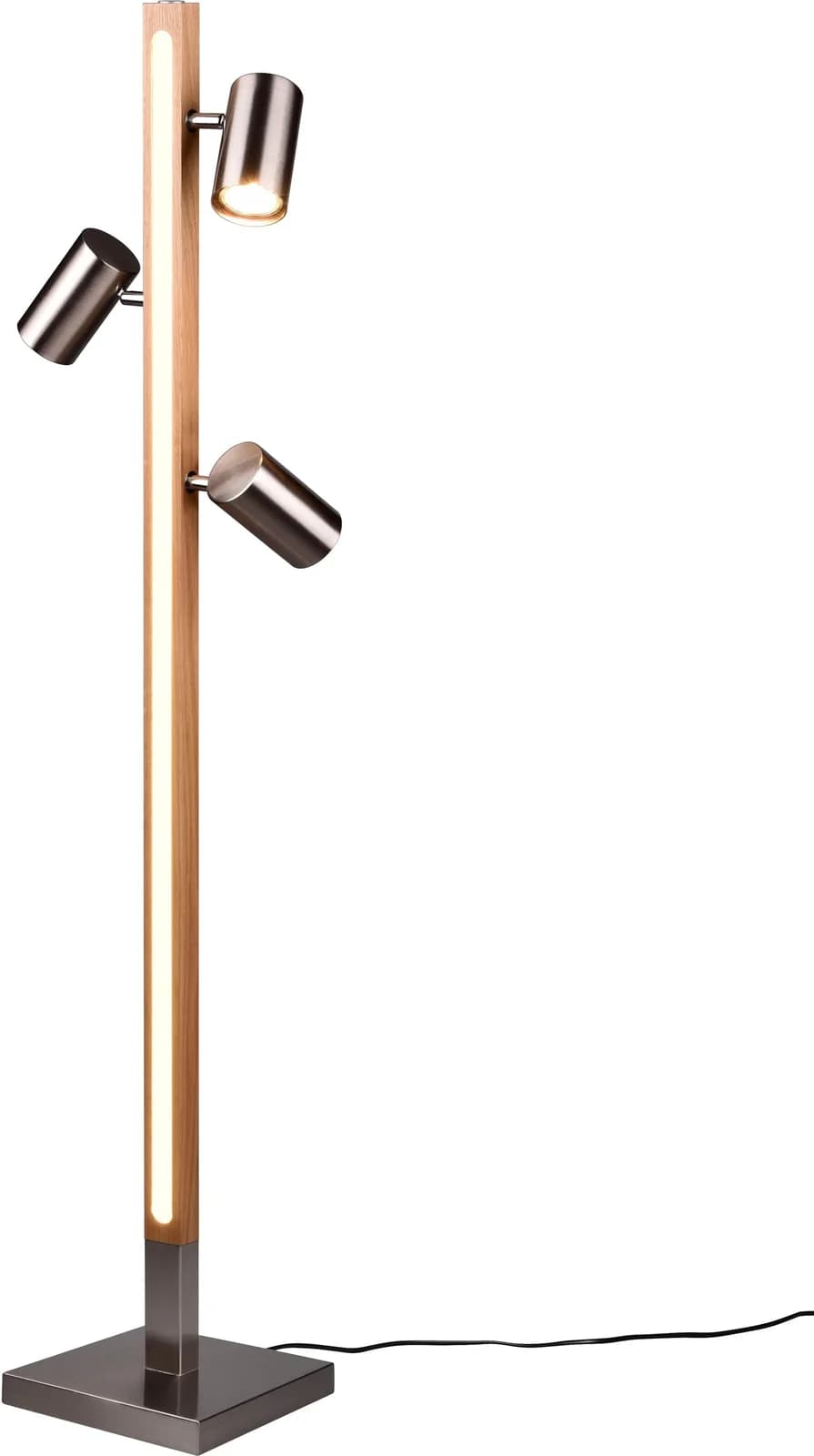 TRIO LED Stehleuchte Marley Nickel-Weiß 130 cm