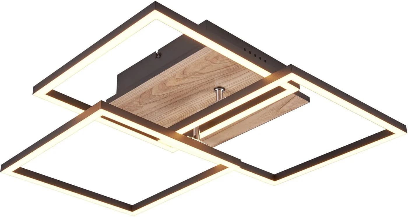 REALITY LEUCHTEN LED-Deckenleuchte Mobile Schwarz/Braun 3200 Lumen - Bild 2