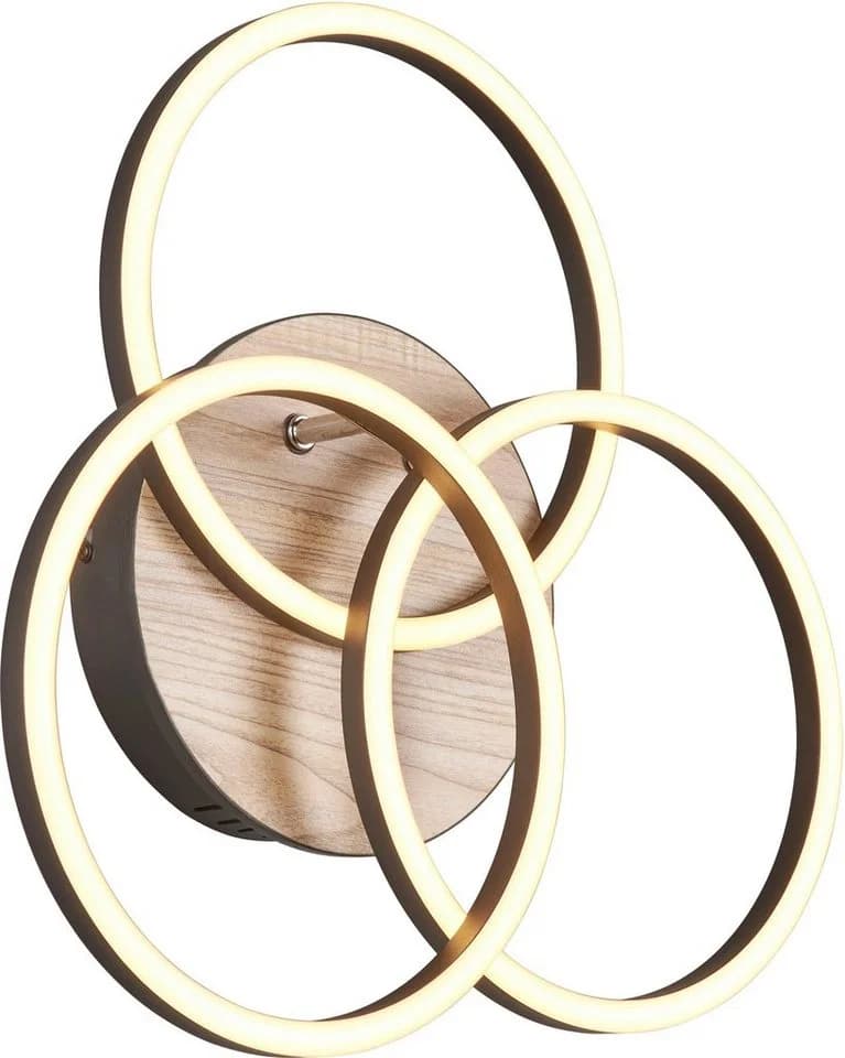 REALITY LEUCHTEN LED Deckenleuchte Circle Braun Schwarz Schwenkbar