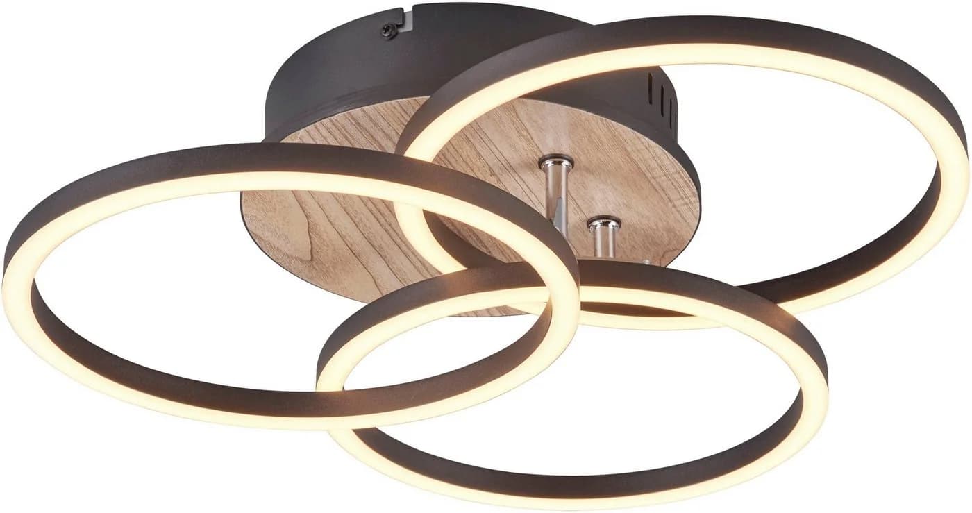 REALITY LEUCHTEN LED Deckenleuchte Circle Braun Schwarz Schwenkbar - Bild 4