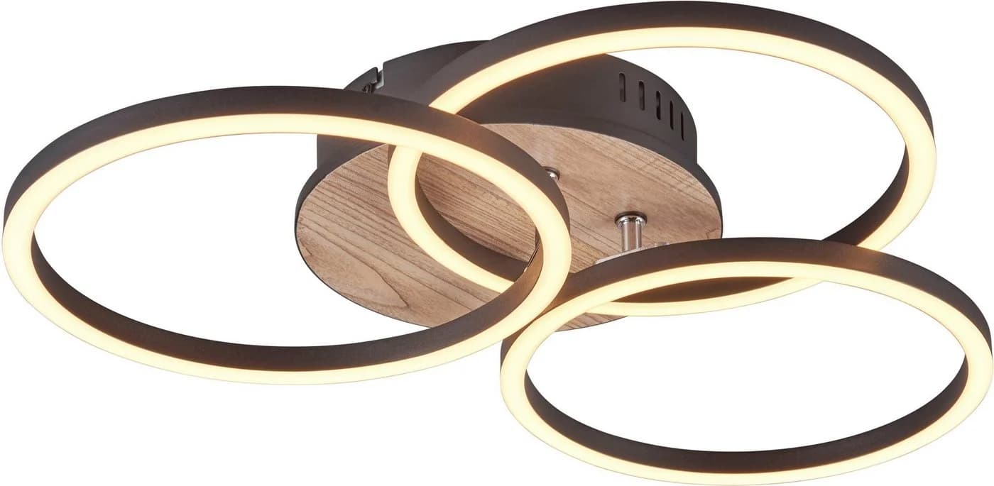 REALITY LEUCHTEN LED Deckenleuchte Circle Braun Schwarz Schwenkbar - Bild 5