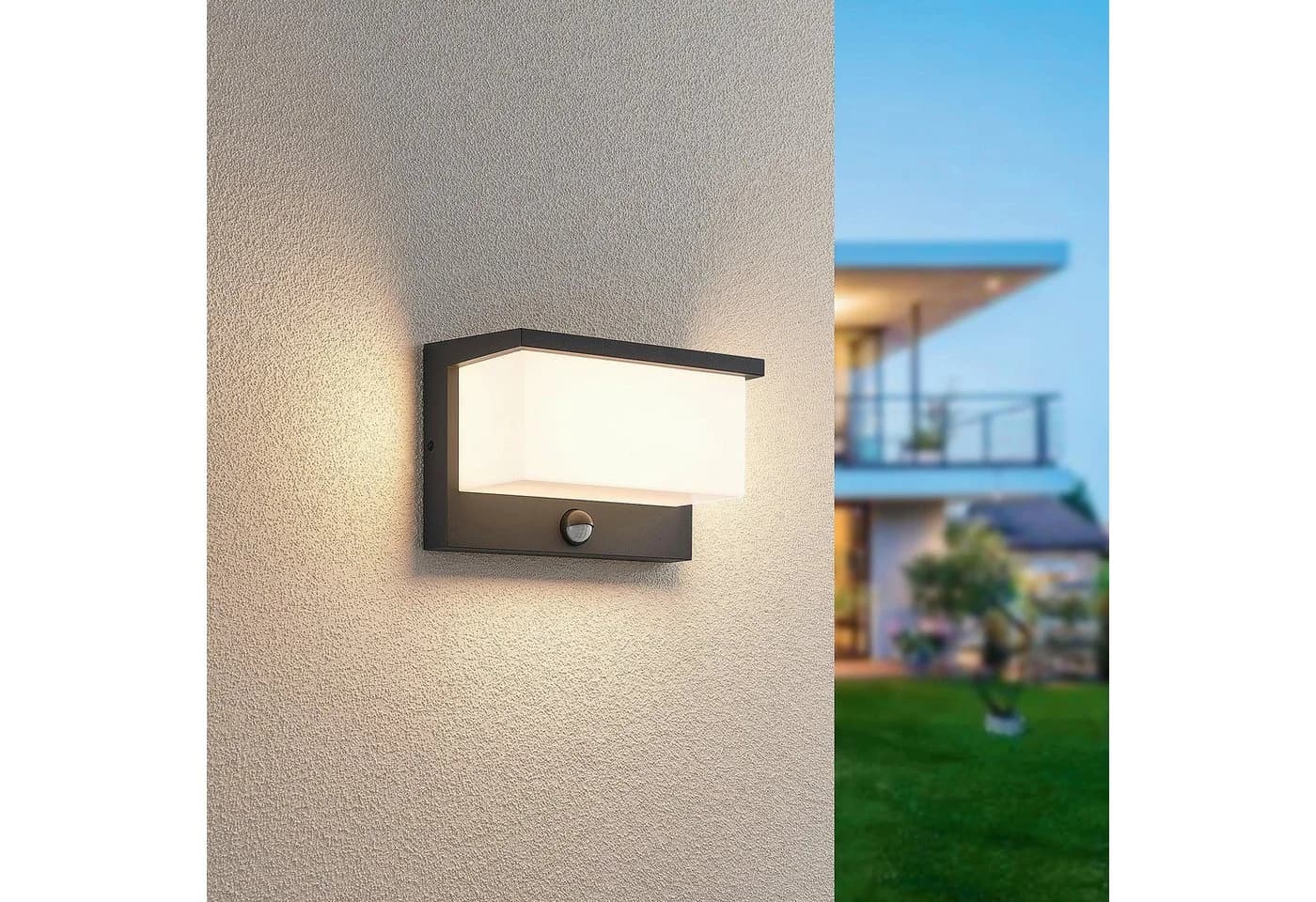 TRIO LEUCHTEN NESTOS LED Außen-Wandleuchte mit Bewegungsmelder IP54 Anthrazit - Bild 2