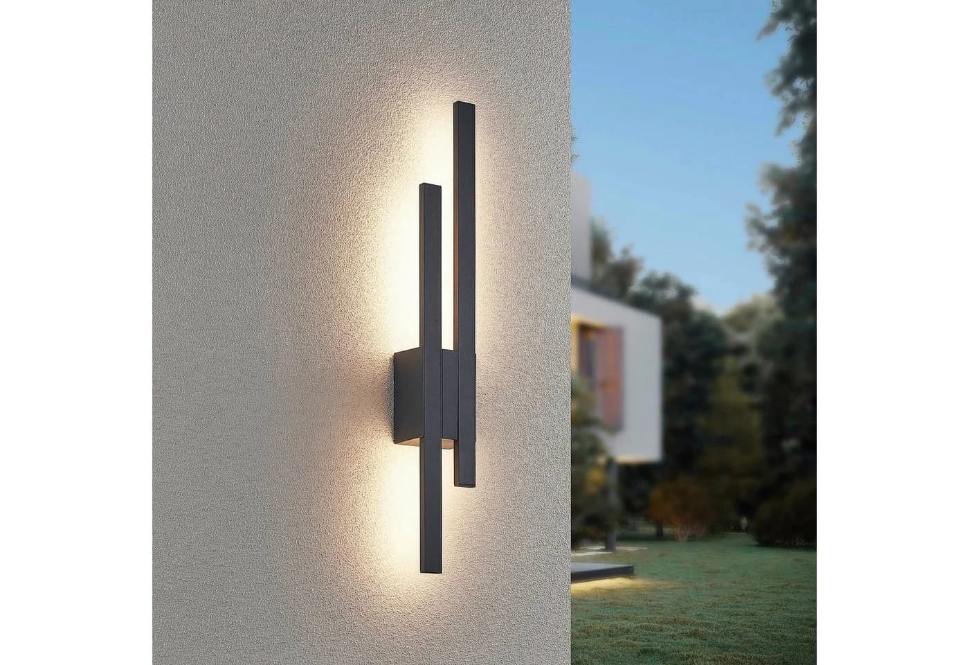 TRIO LEUCHTEN TAWA LED Außen-Wandleuchte Anthrazit IP54