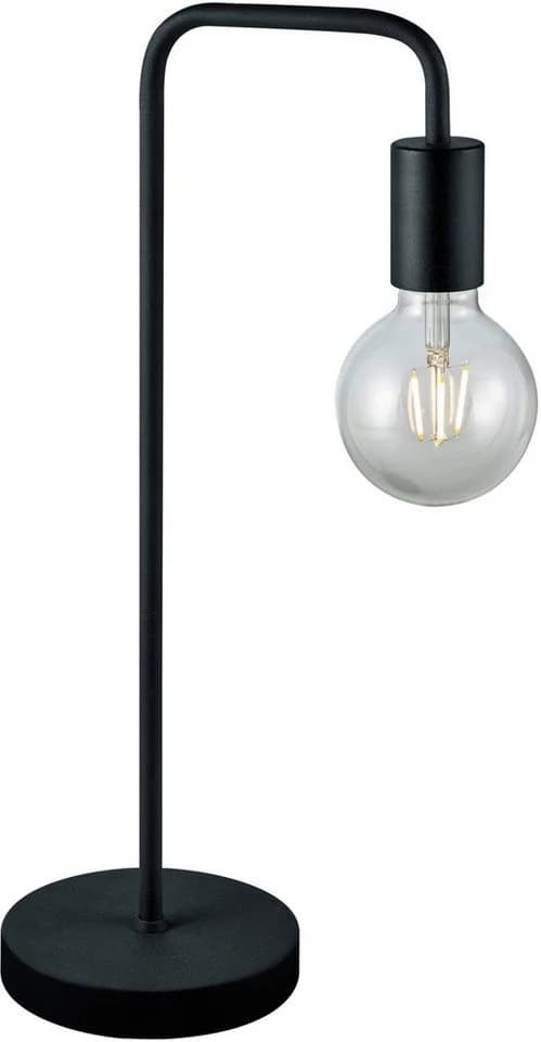 MY HOME Tischleuchte Jill Schwarz Metall E27 - Bild 2