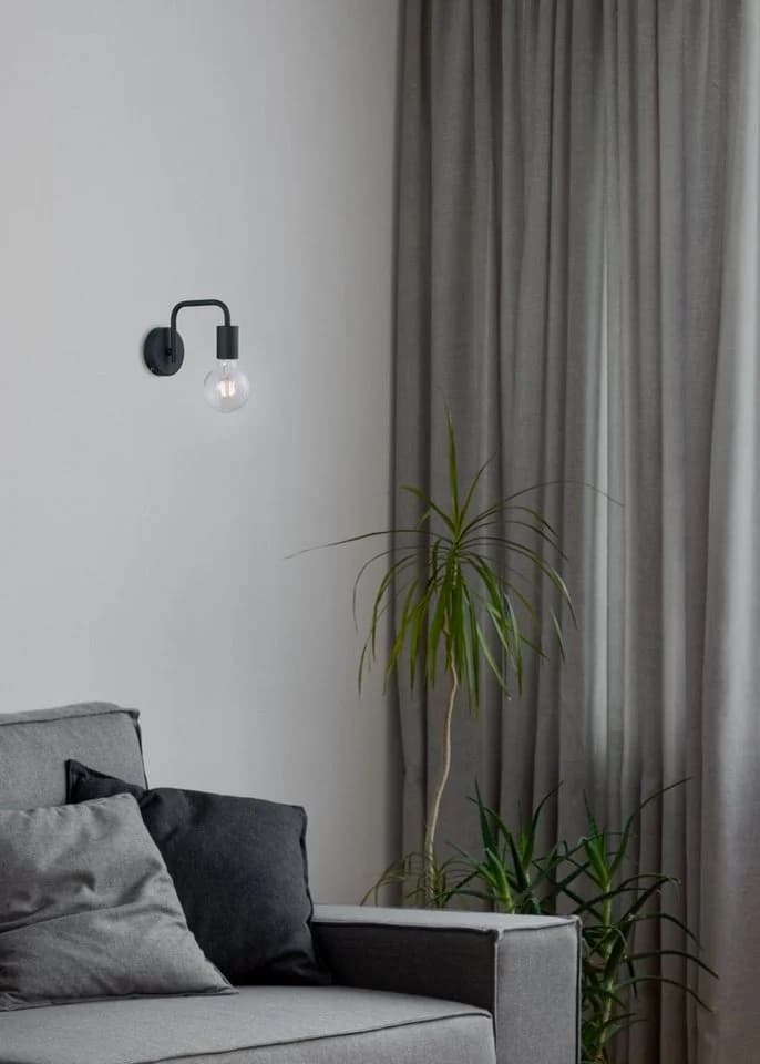 MY HOME Wandleuchte Jill Schwarz Modernes Design
