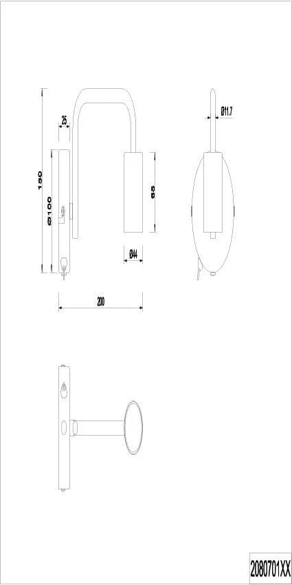 MY HOME Wandleuchte Jill Schwarz Modernes Design - Bild 5