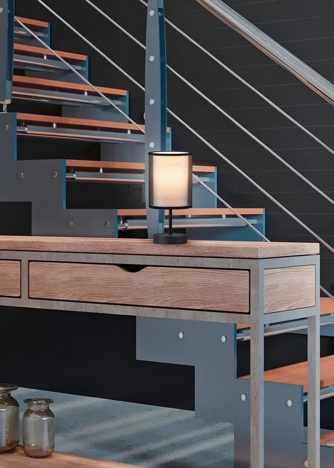 OTTO HOME Tischleuchte Lutta Schwarz Matt Modern