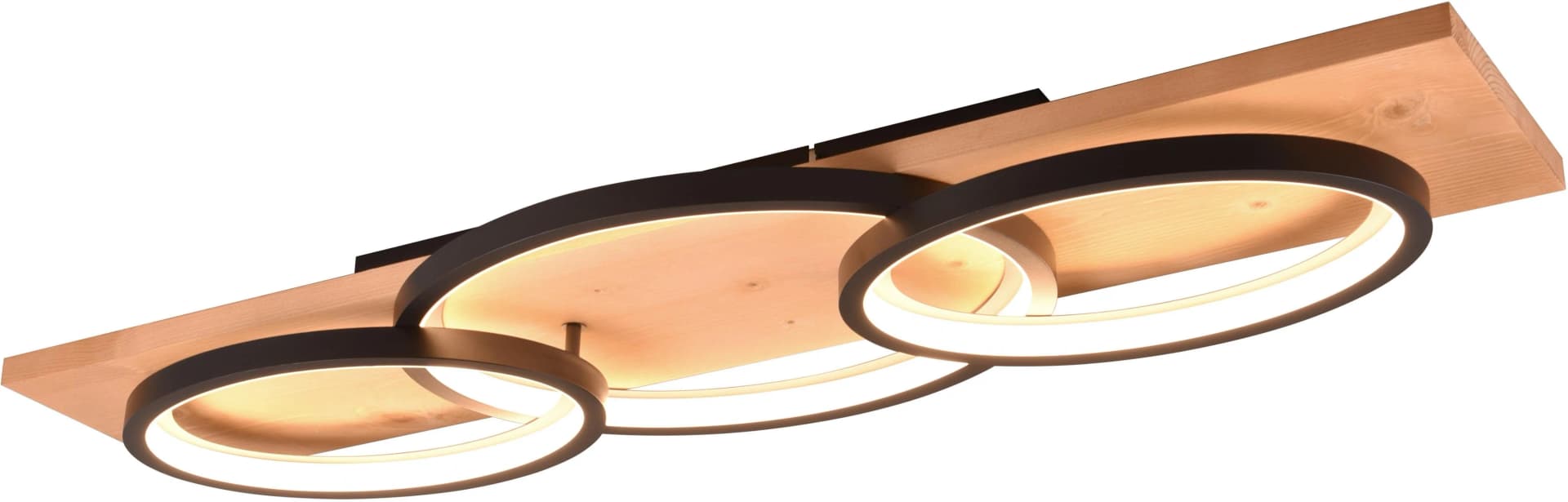 TRIO LEUCHTEN LED Deckenleuchte BARCA Schwarz Dimmbar