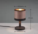 Reality Leuchten Schreibtischlampe DAVOS Tischleuchte Touchfunktion Stoffschirm Bild 5
