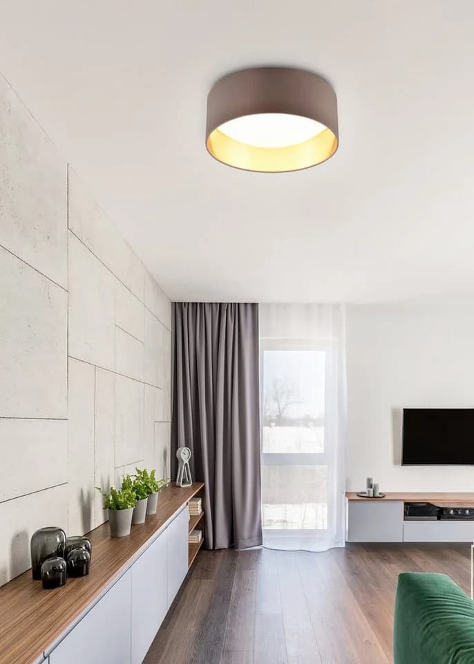 Reality Leuchten LED Deckenleuchte LOCARNO Taupe Modern - Bild 3