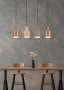 TRIO Leuchten Pendelleuchte AGUDO 4-flammig Beige Höhenverstellbar Bild 1