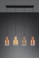 TRIO Leuchten Pendelleuchte AGUDO 4-flammig Beige Höhenverstellbar Bild 3