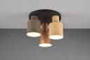 TRIO LEUCHTEN Deckenleuchte AGUDO 3-flammig Braun Beige Metall Bild 3