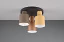 TRIO LEUCHTEN Deckenleuchte AGUDO 3-flammig Braun Beige Metall Bild 4