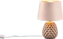 Reality Leuchten ARIANA Tischleuchte Beige Gold Keramik Samt Bild 2