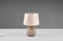 Reality Leuchten ARIANA Tischleuchte Beige Gold Keramik Samt Bild 4