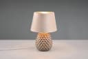REALITY LEUCHTEN ARIANA Tischleuchte Beige Gold Samt Keramik Bild 1