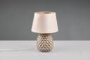 REALITY LEUCHTEN ARIANA Tischleuchte Beige Gold Samt Keramik Bild 3