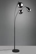 TRIO LEUCHTEN Stehlampe Lumina Schwarz Matt 3x E14 Fußschalter Bild 3