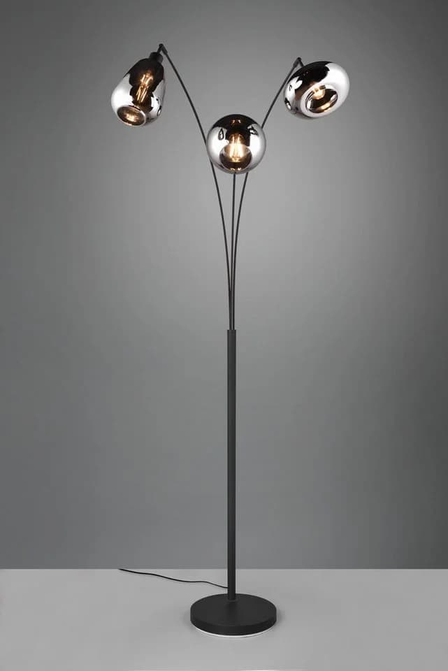 TRIO LEUCHTEN Stehlampe Lumina Schwarz Matt 3x E14 Fußschalter - Bild 5