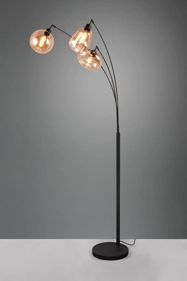 Trio Leuchten Stehlampe Lumina Schwarz Matt 3x E14 - Bild 4