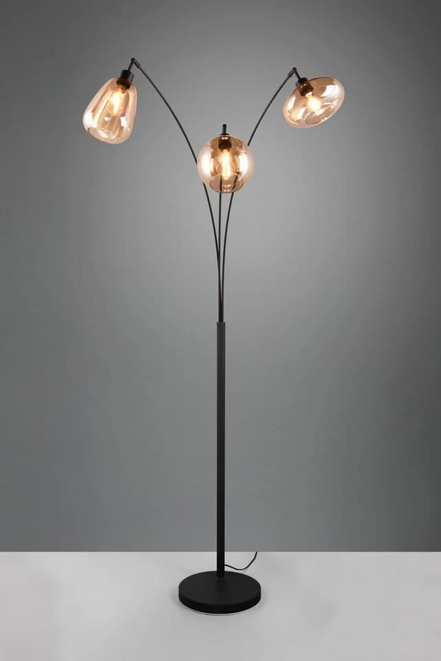 Trio Leuchten Stehlampe Lumina Schwarz Matt 3x E14 - Bild 5