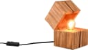 TRIO LEUCHTEN TREASURE Schreibtischlampe Holz Beige mit Türkontaktschalter Bild 2