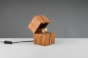TRIO LEUCHTEN TREASURE Schreibtischlampe Holz Beige mit Türkontaktschalter Bild 3