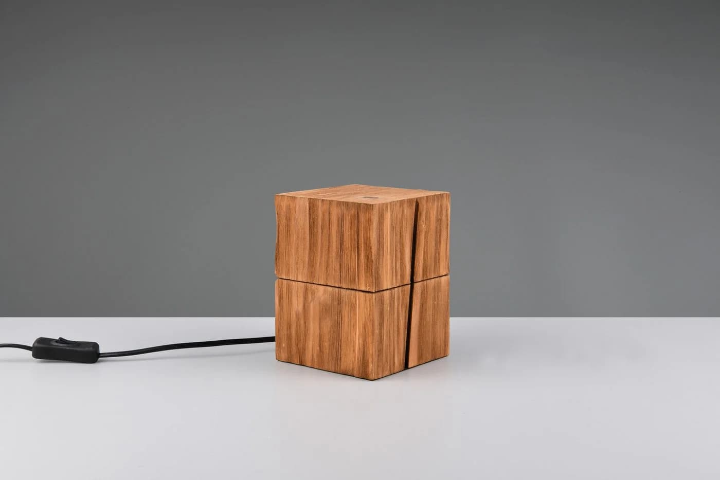 TRIO LEUCHTEN TREASURE Schreibtischlampe Holz Beige mit Türkontaktschalter - Bild 5