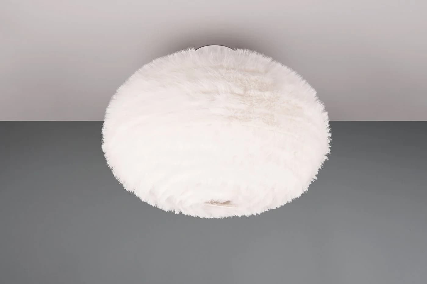 REALITY LEUCHTEN Deckenleuchte Furry Ø 50 cm Sandfarben Synthetik-Plüsch - Bild 3