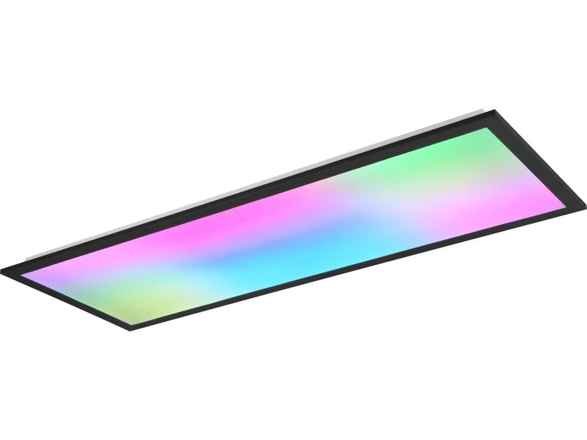 REALITY LEUCHTEN LED-Deckenleuchte Beta 80 cm Schwarz RGBW CCT