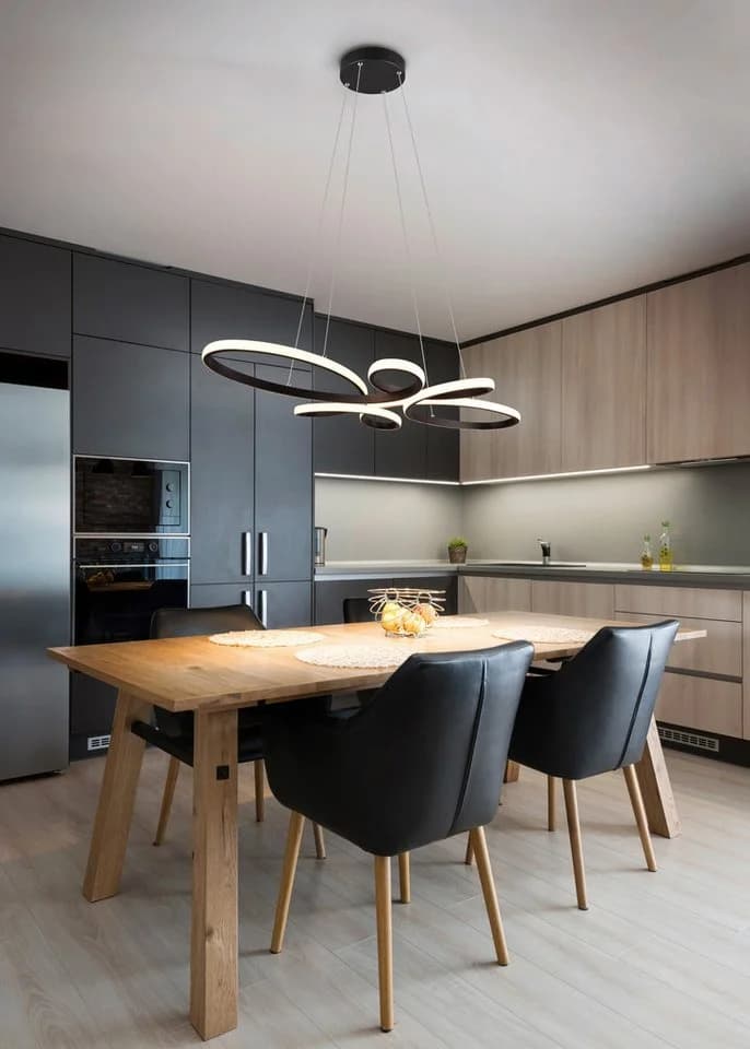 TRIO Leuchten LED Pendelleuchte FLY Dimmbar Schwarz