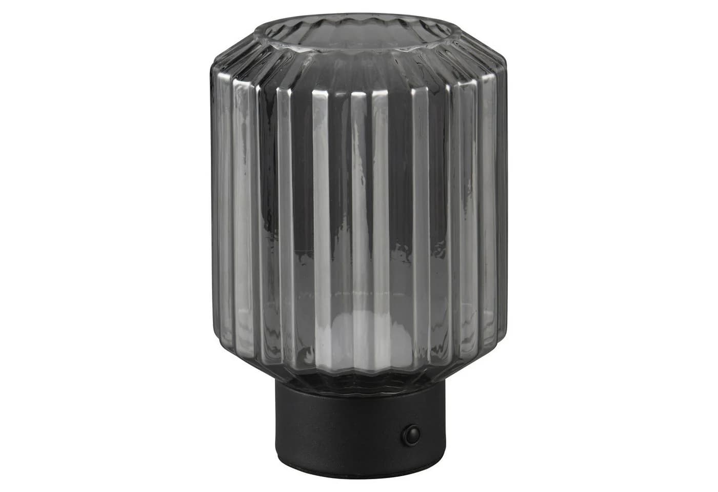 Reality Leuchten LED Tischleuchte LORD Schwarz Glas Dimmbar USB - Bild 2