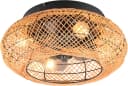 Reality Leuchten Deckenventilator LILLESAND Braun mit Fernbedienung & Timer Bild 2
