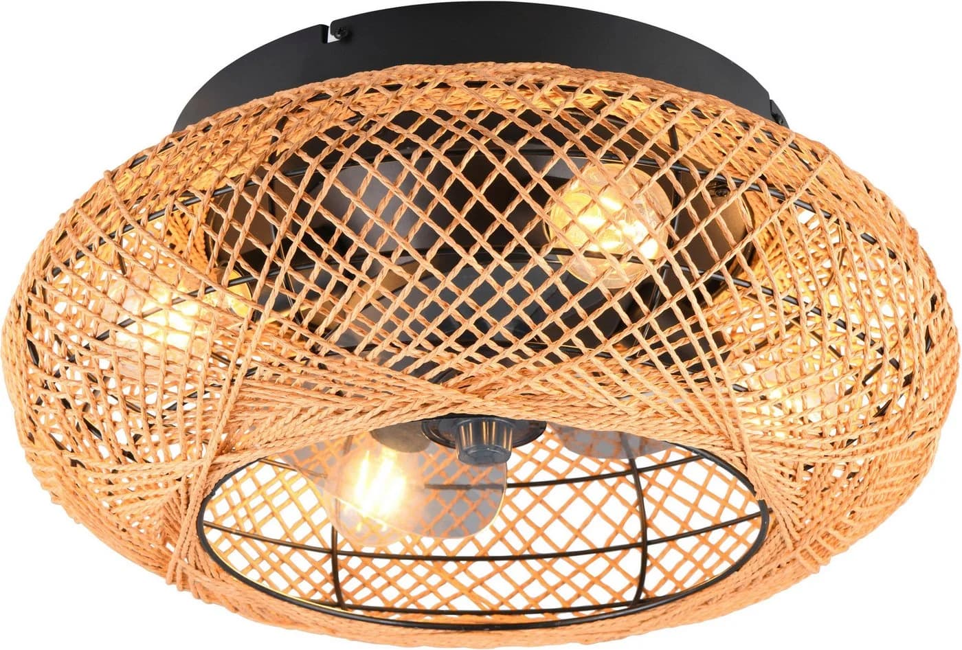 Reality Leuchten Deckenventilator LILLESAND Braun mit Fernbedienung & Timer - Bild 2