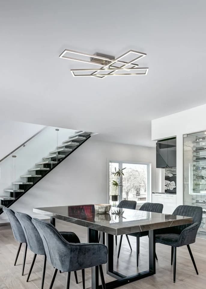 OTTO home LED Deckenleuchte Druell Grau Nickel Dimmbar CCT
