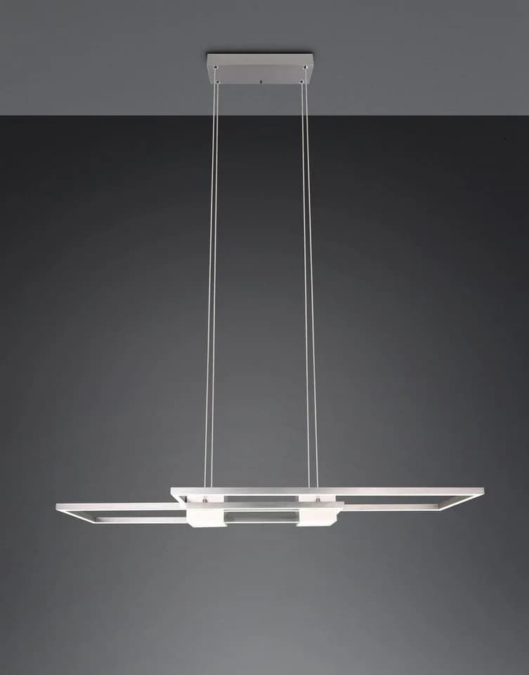 Trio LED-Hängelampe Albany Nickel 100x28 cm Alu CCT dimmbar