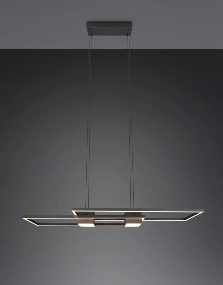 TRIO Leuchten LED Pendelleuchte Albany Schwarz Dimmbar CCT - Bild 5