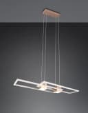 Trio Leuchten LED Pendelleuchte ALBANY Dimmbar CCT Fernbedienung Braun Bild 3