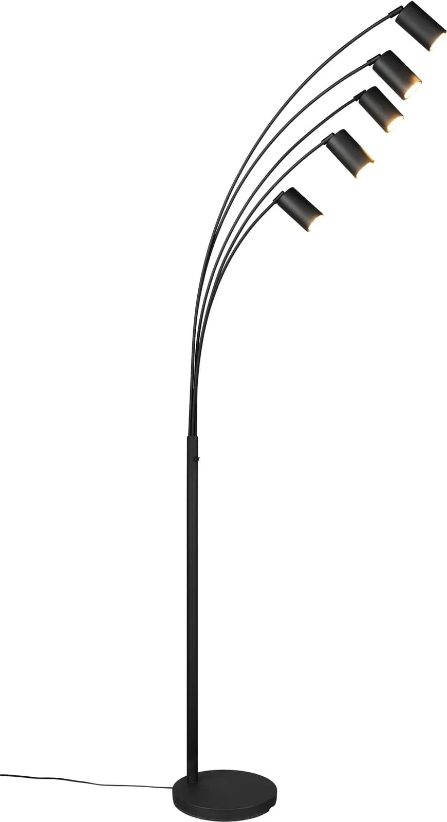 Stehleuchte Marley, 5-flammig, Metall, 200 cm
