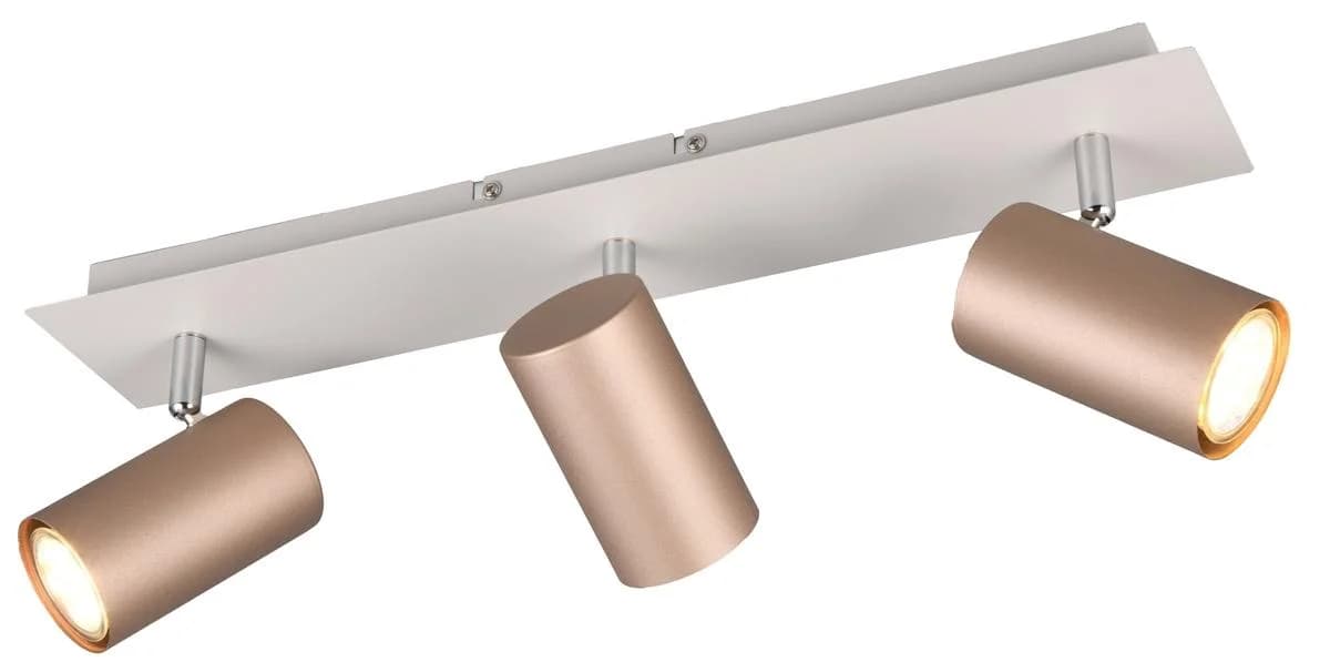 TRIO LEUCHTEN Deckenstrahler MARLEY 3-flammig GU10 verstellbar Braun