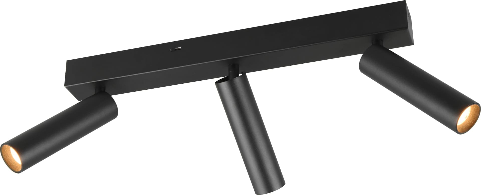 Trio LED-Deckenspot Ambala 3-fl. Schwarz Metall CCT Dimmbar