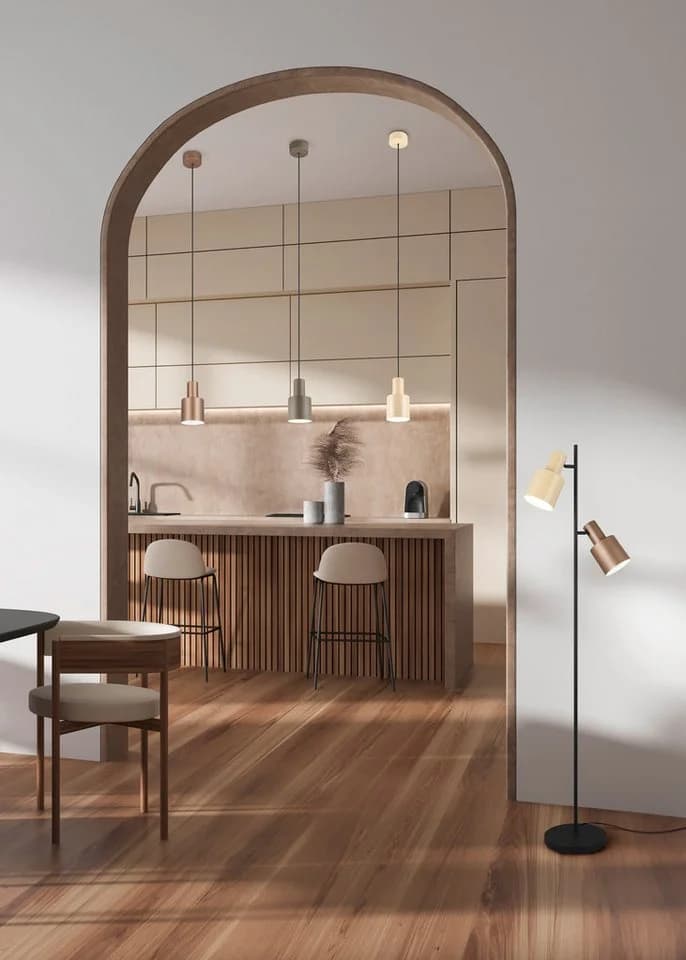 TRIO Leuchten Pendelleuchte AGUDO Taupe Höhenverstellbar E27