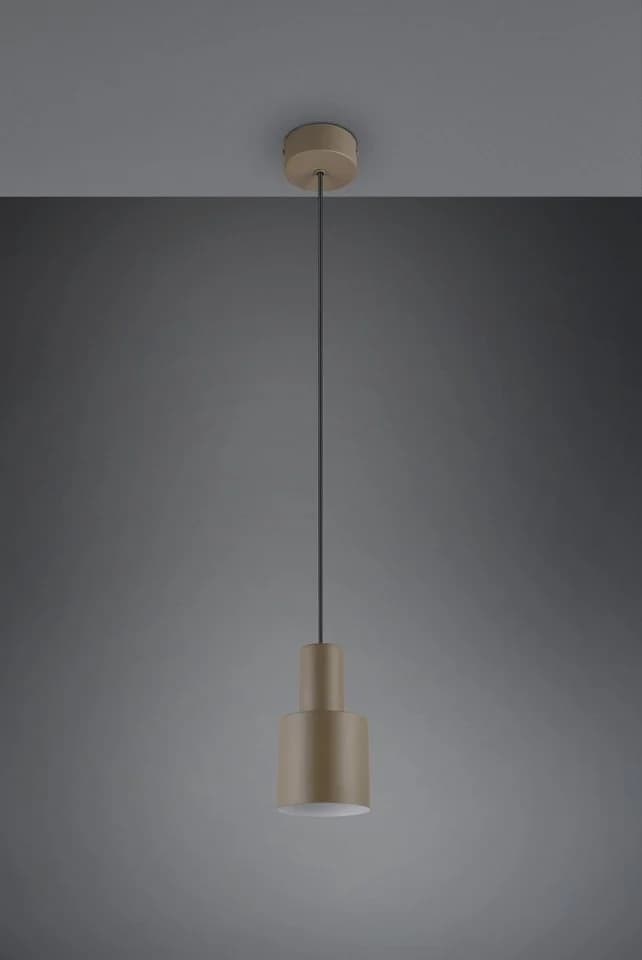 TRIO Leuchten Pendelleuchte AGUDO Taupe Höhenverstellbar E27 - Bild 2