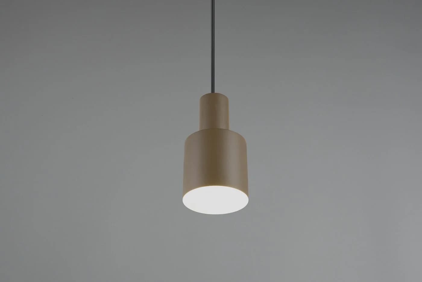 TRIO Leuchten Pendelleuchte AGUDO Taupe Höhenverstellbar E27 - Bild 4
