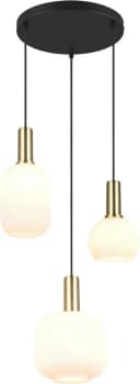 TRIO LEUCHTEN Pendelleuchte DIVA 3-flammig messing matt Glas Bild 2