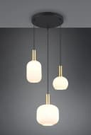 TRIO LEUCHTEN Pendelleuchte DIVA 3-flammig messing matt Glas Bild 3