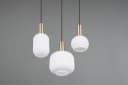 TRIO LEUCHTEN Pendelleuchte DIVA 3-flammig messing matt Glas Bild 4