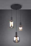 TRIO LEUCHTEN Pendelleuchte DIVA 3-flammig schwarz matt Glas Bild 4